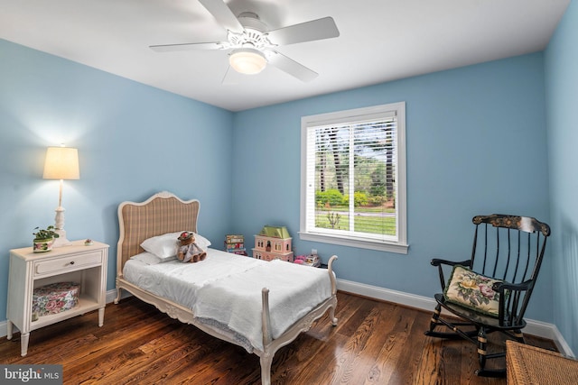 13928 Green Branch Dr, Phoenix, MD 21131 - bedroom featuring wood finished floors, baseboards, and a ceiling fan