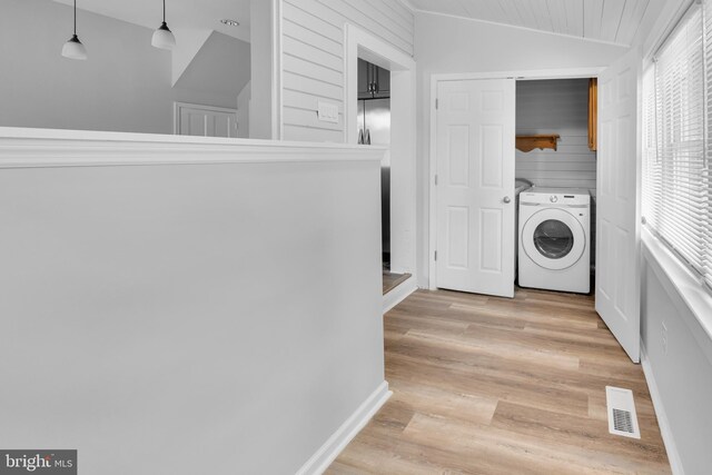 700 Strahle St, Philadelphia, PA 19111 - laundry room with washer / clothes dryer and light wood-type flooring