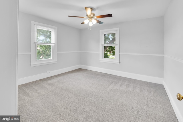 700 Strahle St, Philadelphia, PA 19111 - carpeted spare room with plenty of natural light, ceiling fan, and baseboards