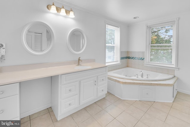 700 Strahle St, Philadelphia, PA 19111 - bathroom featuring vanity, tile patterned flooring, and a bath
