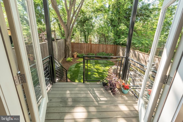 3811 New Hampshire Ave NW Unit 1, Washington, DC 20011 - wooden terrace featuring a fenced backyard