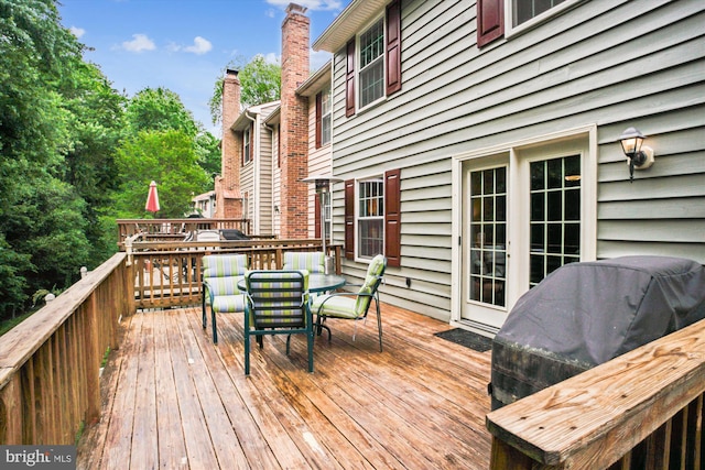 1559 Autumn Ridge Cir, Reston, VA 20194 - wooden terrace with outdoor dining area
