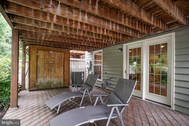 1559 Autumn Ridge Cir, Reston, VA 20194 - wooden deck with central AC