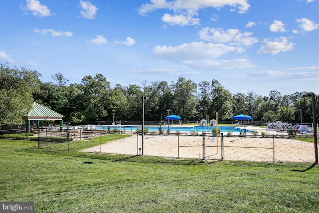 1559 Autumn Ridge Cir, Reston, VA 20194 - surrounding community featuring a swimming pool, a gazebo, and view of scattered trees