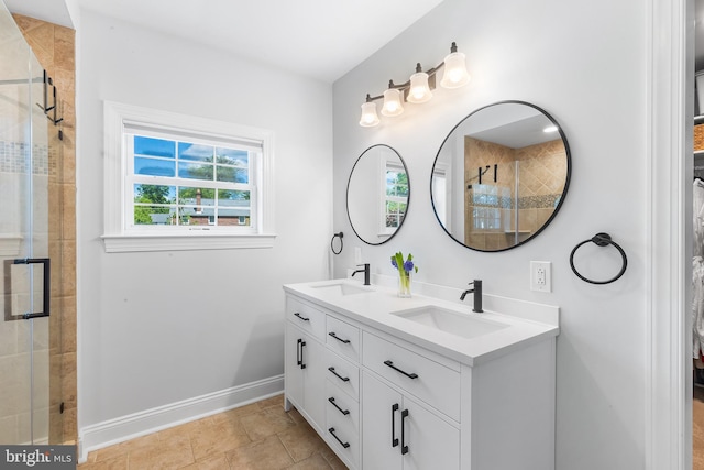 106 Debaran Ln, Bryn Mawr, PA 19010 - full bath with baseboards, a stall shower, and double vanity