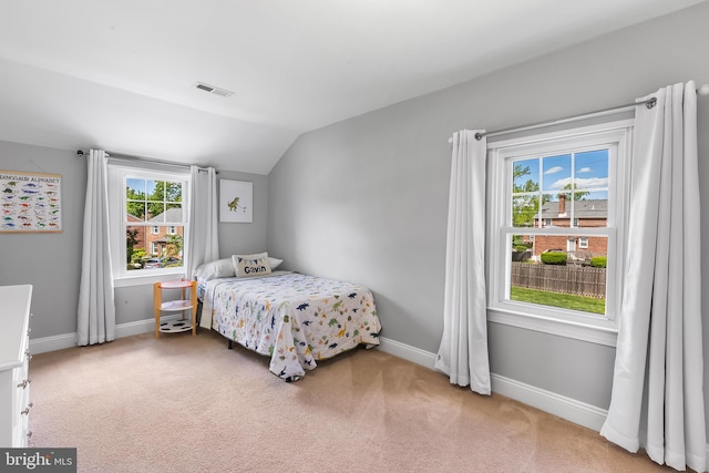 106 Debaran Ln, Bryn Mawr, PA 19010 - carpeted bedroom with lofted ceiling and baseboards