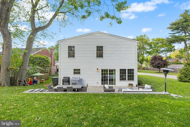 106 Debaran Ln, Bryn Mawr, PA 19010 - rear view of property with outdoor lounge area and a patio