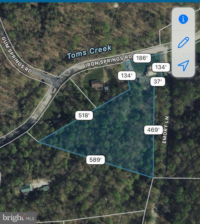 aerial overview of property's location