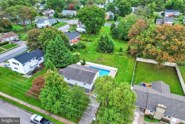 aerial perspective of suburban area