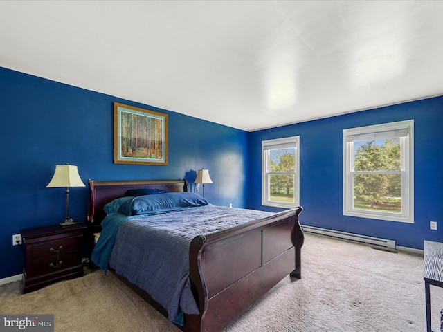 325 Chandler Dr, Shepherdstown, WV 25443 - carpeted bedroom with a baseboard radiator and baseboards