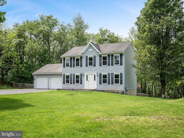 325 Chandler Dr, Shepherdstown, WV 25443 - colonial inspired home featuring driveway, an attached garage, and a front lawn