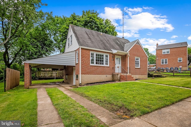 8226 Dorset Ave, Rosedale, MD 21237 - bungalow-style house with brick siding, roof with shingles, a carport, and driveway
