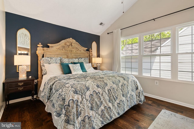 336 Deerpath Ave SW, Leesburg, VA 20175 - bedroom featuring lofted ceiling, wood finished floors, and baseboards