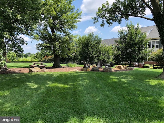 surrounding community with a lawn