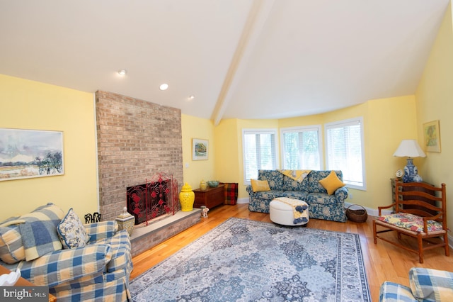 4906 Timbermarsh Ln, Woolford, MD 21677 - living area featuring wood finished floors, a fireplace, and recessed lighting