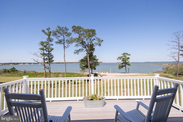 4906 Timbermarsh Ln, Woolford, MD 21677 - wooden terrace featuring a water view