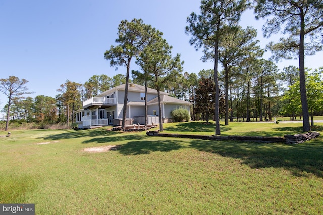 4906 Timbermarsh Ln, Woolford, MD 21677 - view of green lawn with a balcony