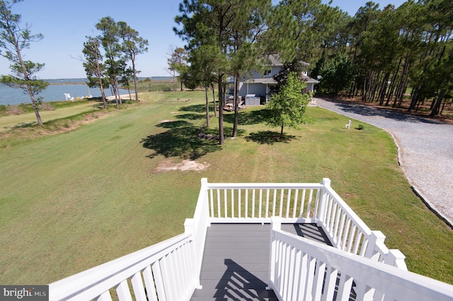 4906 Timbermarsh Ln, Woolford, MD 21677 - view of green lawn featuring a water view