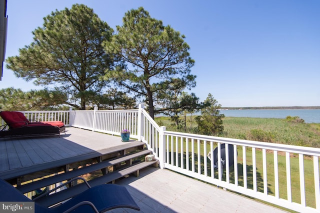 4906 Timbermarsh Ln, Woolford, MD 21677 - wooden deck featuring a water view