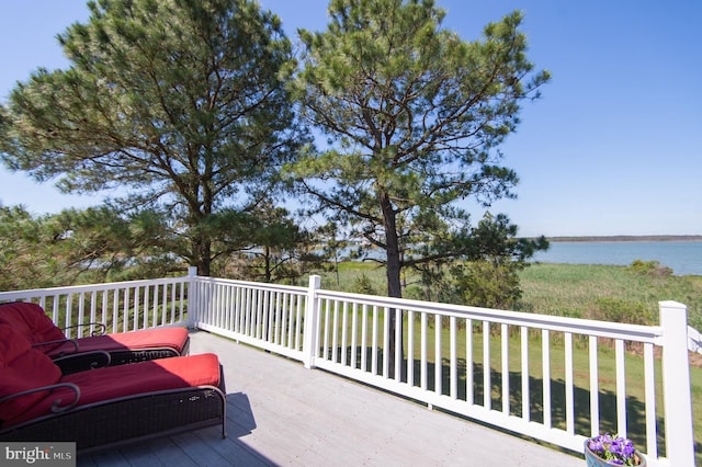 4906 Timbermarsh Ln, Woolford, MD 21677 - wooden terrace with a water view