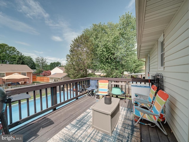 14627 Batavia Dr, Centreville, VA 20120 - deck with a swimming pool