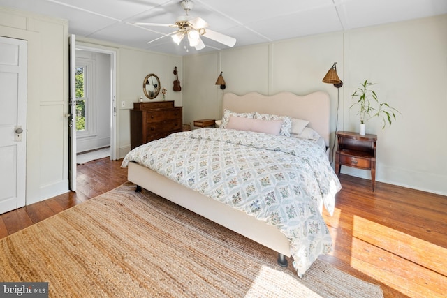 3947 Hebron Valley Rd, Madison, VA 22727 - bedroom featuring wood finished floors, baseboards, and ceiling fan
