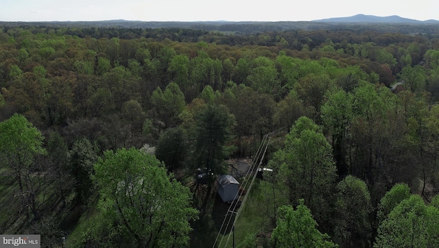 3947 Hebron Valley Rd, Madison, VA 22727 - aerial view of property and surrounding area with a forest and a mountainous background