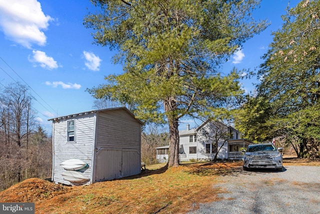 3947 Hebron Valley Rd, Madison, VA 22727 - view of property exterior with a storage shed and an outbuilding