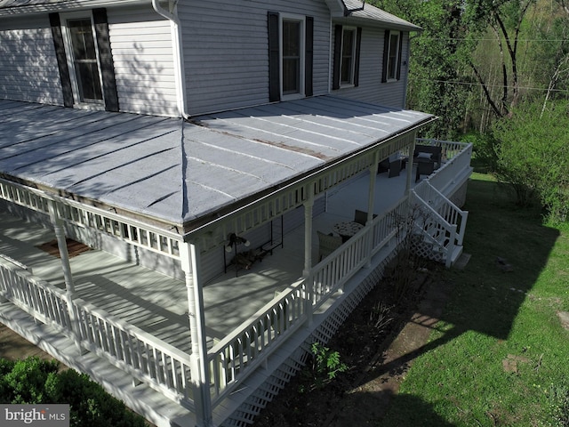 3947 Hebron Valley Rd, Madison, VA 22727 - view of home's exterior featuring stairway and a deck