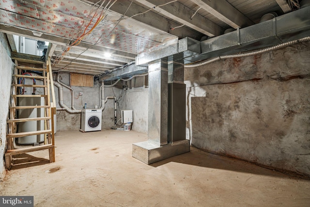 3109 W Arizona St, Philadelphia, PA 19132 - unfinished below grade area with washer / clothes dryer