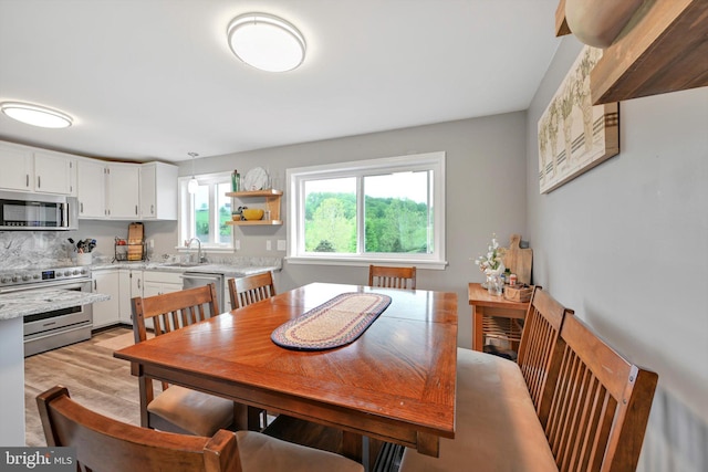 191 Meadow Dr, Mohrsville, PA 19541 - dining space featuring light wood-style floors