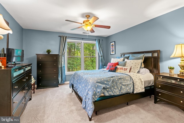 603 Admiral Dr Unit 204, Annapolis, MD 21401 - bedroom with light colored carpet and a ceiling fan