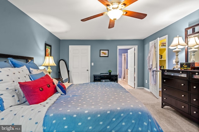 603 Admiral Dr Unit 204, Annapolis, MD 21401 - carpeted bedroom featuring baseboards and ceiling fan