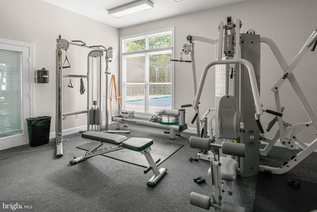 603 Admiral Dr Unit 204, Annapolis, MD 21401 - workout area featuring baseboards