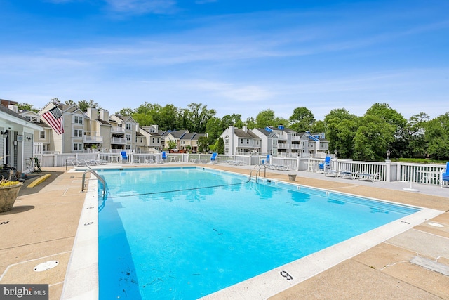 3316 Lakeside View Dr Unit 3-7, Falls Church, VA 22041 - community pool featuring fence, a residential view, and a patio