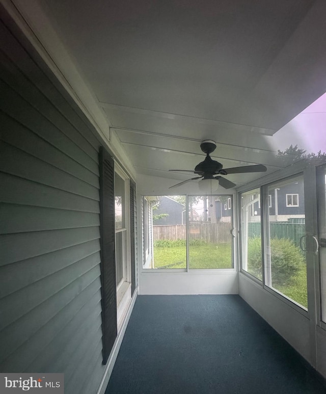 3365 Arundel On The Bay Rd, Annapolis, MD 21403 - unfurnished sunroom featuring healthy amount of natural light and ceiling fan
