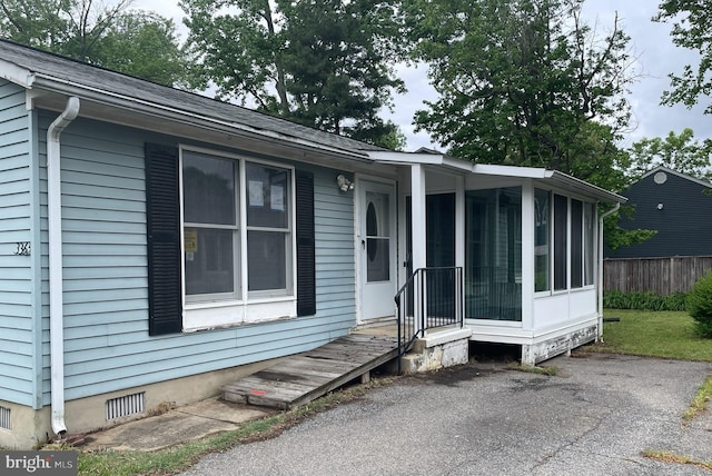 3365 Arundel On The Bay Rd, Annapolis, MD 21403 - view of front of house featuring crawl space and a sunroom