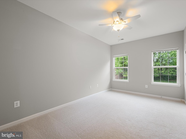 800 Kennedy Dr, Winchester, VA 22601 - spare room with baseboards, light colored carpet, and ceiling fan