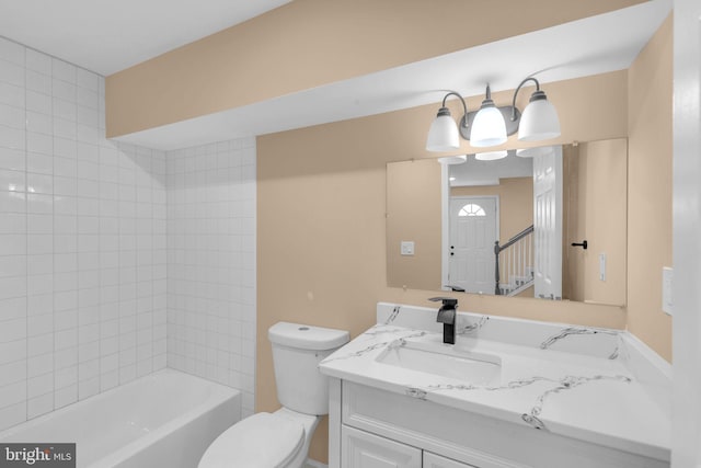 4820 Hayes St NE, Washington, DC 20019 - full bathroom with toilet, vanity, and shower / bath combination