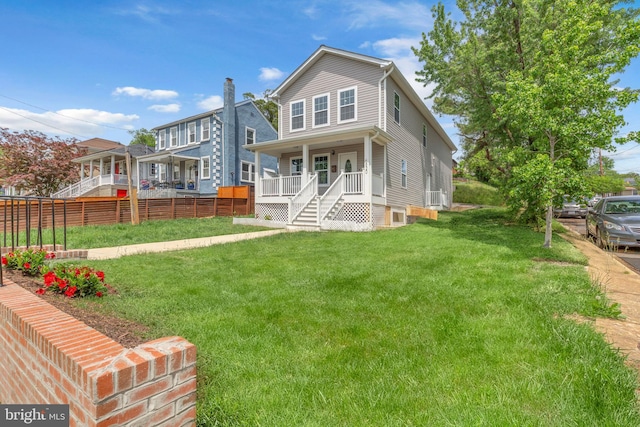 4820 Hayes St NE, Washington, DC 20019 - rear view of property featuring a porch