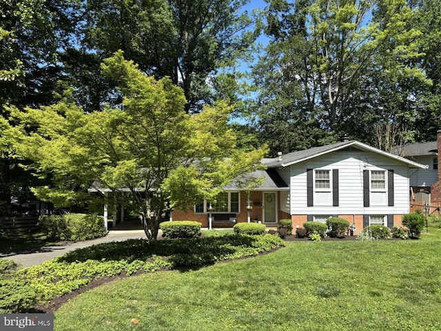 3402 Albion Ct, Fairfax, VA 22031 - split level home featuring brick siding and a front yard