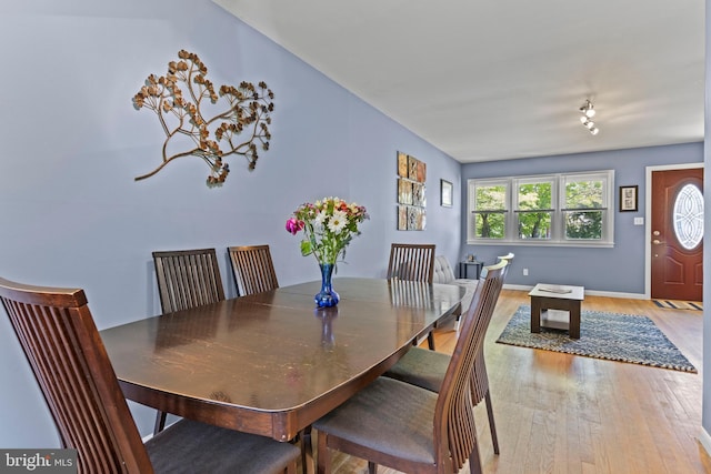 714 Meredith St, Kennett Square, PA 19348 - dining area featuring light wood-type flooring and baseboards