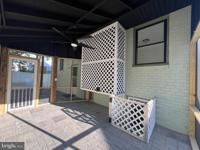 8107 Chester St, Takoma Park, MD 20912 - view of patio / terrace featuring fence and ceiling fan