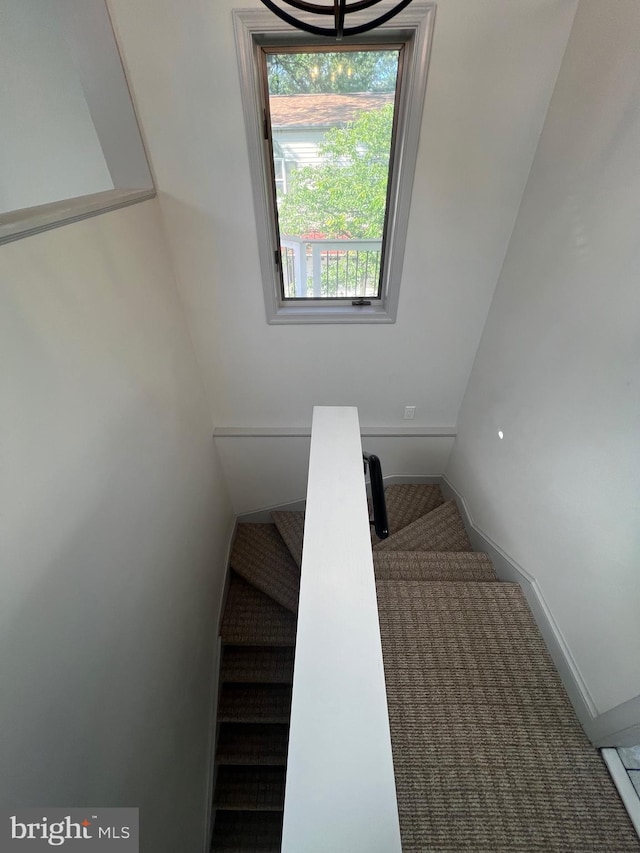 8107 Chester St, Takoma Park, MD 20912 - staircase with baseboards