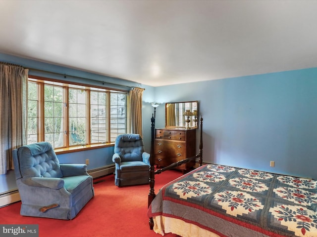 629 W Piedmont St, Keyser, WV 26726 - carpeted bedroom featuring a baseboard radiator