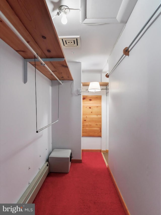 629 W Piedmont St, Keyser, WV 26726 - spacious closet with carpet and baseboard heating
