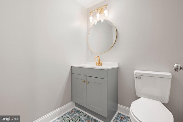 3902 Biddison Ln, Baltimore, MD 21206 - half bathroom with baseboards, vanity, and toilet