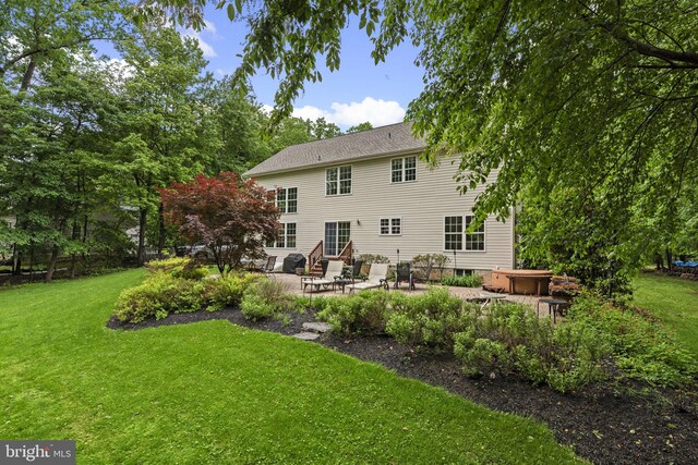 15066 Frederick Rd, Cooksville, MD 21723 - back of house with a patio area, a yard, and entry steps