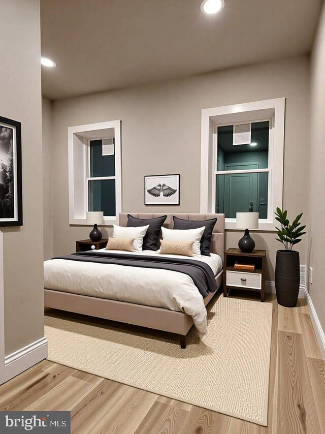 2563 Emerald St, Philadelphia, PA 19125 - bedroom with wood finished floors, recessed lighting, and baseboards