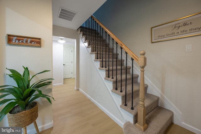 127 Toledo Ln, Willingboro, NJ 08046 - stairway featuring wood finished floors and baseboards